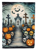 Calaveras Sugar Skulls Spooky Halloween House Flag 28x40 Porch Sleeve Pole Decorative Outside Yard Banner Artwork Wall Hanging, Polyester