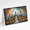 Day of the Dead Spooky Halloween Greeting Cards Pack of 8 Blank Cards with Envelopes Whimsical A7 Size 5x7