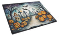 Day of the Dead Spooky Halloween Cutting Board Tempered Glass Kitchen Cutting Surface, Heat Resistant Chopping, Non-Slip Feet, Food Prep & Serving