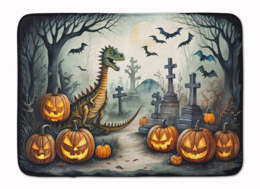 Dinosaurs Spooky Halloween Memory Foam Kitchen Mat Machine Washable Anti-Fatigue Cushion Comfort Bath or Kitchen Rug