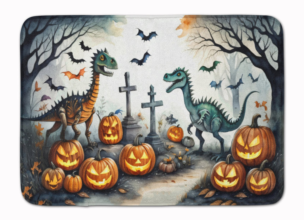 Dinosaurs Spooky Halloween Memory Foam Kitchen Mat Machine Washable Anti-Fatigue Cushion Comfort Bath or Kitchen Rug