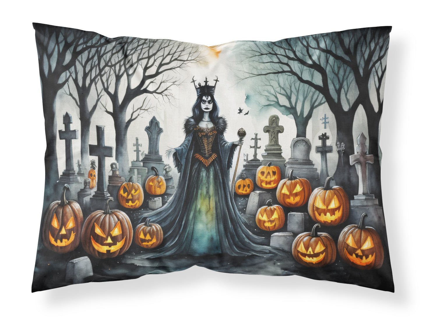 Evil Queen Spooky Halloween Standard Pillowcase Lightweight Super Soft Easy Care Decorative Artwork Pillowcase, Standard