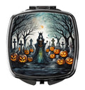 Evil Queen Spooky Halloween Compact Mirror Decorative Travel Makeup Mirror for Women Girls Gifts Pocket Makeup Mirror Folding Handheld