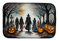 Vampires Spooky Halloween Dish Drying Mat Absorbent Dish Drying Mat Pad for Kitchen Counter Dish Drainer Mat for Countertop, 14 x 21", Multicolor