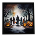 Vampires Spooky Halloween Framed Metal Print Bathroom, Kitchen, Office, Home Decor Wall Art Ready to Hang, Square, 8X8