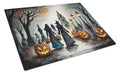 Vampires Spooky Halloween Cutting Board Tempered Glass Kitchen Cutting Surface, Heat Resistant Chopping, Non-Slip Feet, Food Prep & Serving