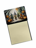 Goblins Spooky Halloween Watercolor Sticky Note Holder Refillable Dispenser Desk Accessory 3x3 Pad Gift