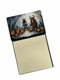 Krampus The Christmas Demon Spooky Halloween Watercolor Sticky Note Holder Refillable Dispenser Desk Accessory 3x3 Pad Gift