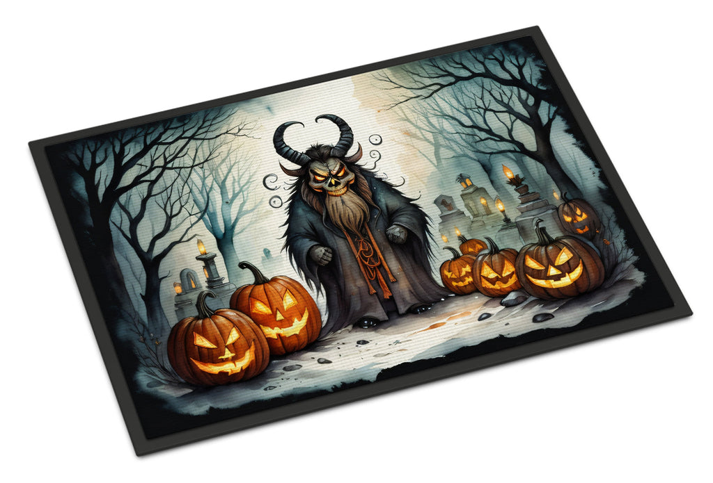 Krampus The Christmas Demon Spooky Halloween Doormat Indoor Outdoor 24H X 36W Front Door Mat Rugs for Entryway, Non Slip Washable Low Pile,
