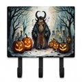 Krampus The Christmas Demon Spooky Halloween Leash or Key Holder Wall Hooks, Coat Rack Wall Mount, for Hanging Keys, Towels, Aprons, Leashes