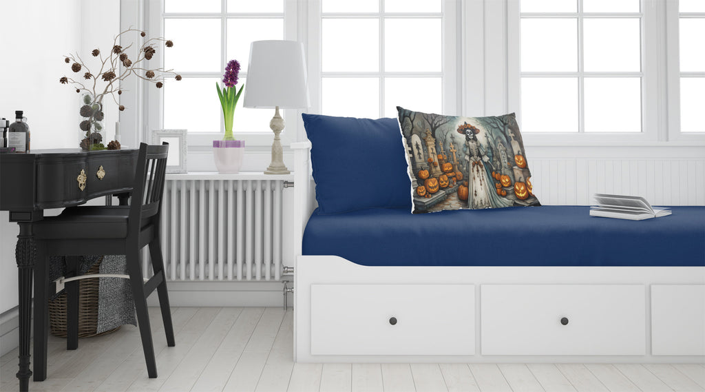 La Catrina Skeleton Spooky Halloween Standard Pillowcase Lightweight Super Soft Easy Care Decorative Artwork Pillowcase, Standard