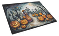 La Catrina Skeleton Spooky Halloween Cutting Board Tempered Glass Kitchen Cutting Surface, Heat Resistant Chopping, Non-Slip Feet, Food Prep & Serving