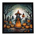 La Llorona Skeleton Spooky Halloween Framed Metal Print Bathroom, Kitchen, Office, Home Decor Wall Art Ready to Hang, Square, 8X8