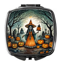 La Llorona Skeleton Spooky Halloween Compact Mirror Decorative Travel Makeup Mirror for Women Girls Gifts Pocket Makeup Mirror Folding Handheld