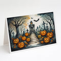 Marigold Spooky Halloween Greeting Cards Pack of 8 Blank Cards with Envelopes Whimsical A7 Size 5x7