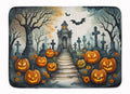 Marigold Spooky Halloween Memory Foam Kitchen Mat Machine Washable Anti-Fatigue Cushion Comfort Bath or Kitchen Rug