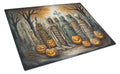 Mummies Spooky Halloween Cutting Board Tempered Glass Kitchen Cutting Surface, Heat Resistant Chopping, Non-Slip Feet, Food Prep & Serving