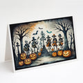 Mariachi Skeleton Band Spooky Halloween Greeting Cards Pack of 8 Blank Cards with Envelopes Whimsical A7 Size 5x7
