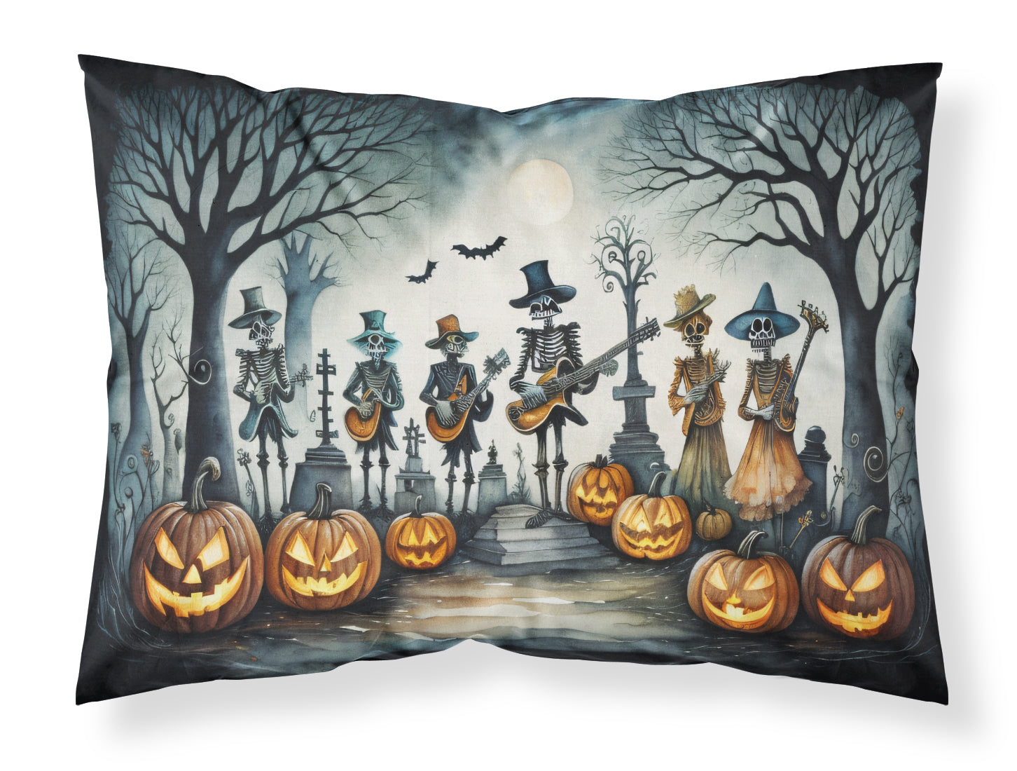 Mariachi Skeleton Band Spooky Halloween Standard Pillowcase Lightweight Super Soft Easy Care Decorative Artwork Pillowcase, Standard