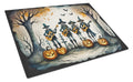 Mariachi Skeleton Band Spooky Halloween Cutting Board Tempered Glass Kitchen Cutting Surface, Heat Resistant Chopping, Non-Slip Feet, Food Prep & Serving