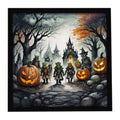 Orcs Spooky Halloween Framed Metal Print Bathroom, Kitchen, Office, Home Decor Wall Art Ready to Hang, Square, 8X8
