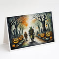 Orcs Spooky Halloween Greeting Cards Pack of 8 Blank Cards with Envelopes Whimsical A7 Size 5x7