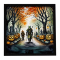 Orcs Spooky Halloween Framed Metal Print Bathroom, Kitchen, Office, Home Decor Wall Art Ready to Hang, Square, 8X8