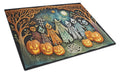 Papel Picado Skeletons Spooky Halloween Cutting Board Tempered Glass Kitchen Cutting Surface, Heat Resistant Chopping, Non-Slip Feet, Food Prep & Serving