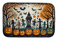 Papel Picado Skeletons Spooky Halloween Dish Drying Mat Absorbent Dish Drying Mat Pad for Kitchen Counter Dish Drainer Mat for Countertop, 14 x 21", Multicolor