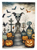 Pet Cemetery Spooky Halloween House Flag 28x40 Porch Sleeve Pole Decorative Outside Yard Banner Artwork Wall Hanging, Polyester
