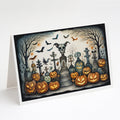 Pet Cemetery Spooky Halloween Greeting Cards Pack of 8 Blank Cards with Envelopes Whimsical A7 Size 5x7