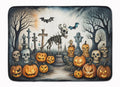 Pet Cemetery Spooky Halloween Memory Foam Kitchen Mat Machine Washable Anti-Fatigue Cushion Comfort Bath or Kitchen Rug