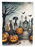 Pet Cemetery Spooky Halloween House Flag 28x40 Porch Sleeve Pole Decorative Outside Yard Banner Artwork Wall Hanging, Polyester