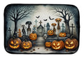 Pet Cemetery Spooky Halloween Dish Drying Mat Absorbent Dish Drying Mat Pad for Kitchen Counter Dish Drainer Mat for Countertop, 14 x 21", Multicolor
