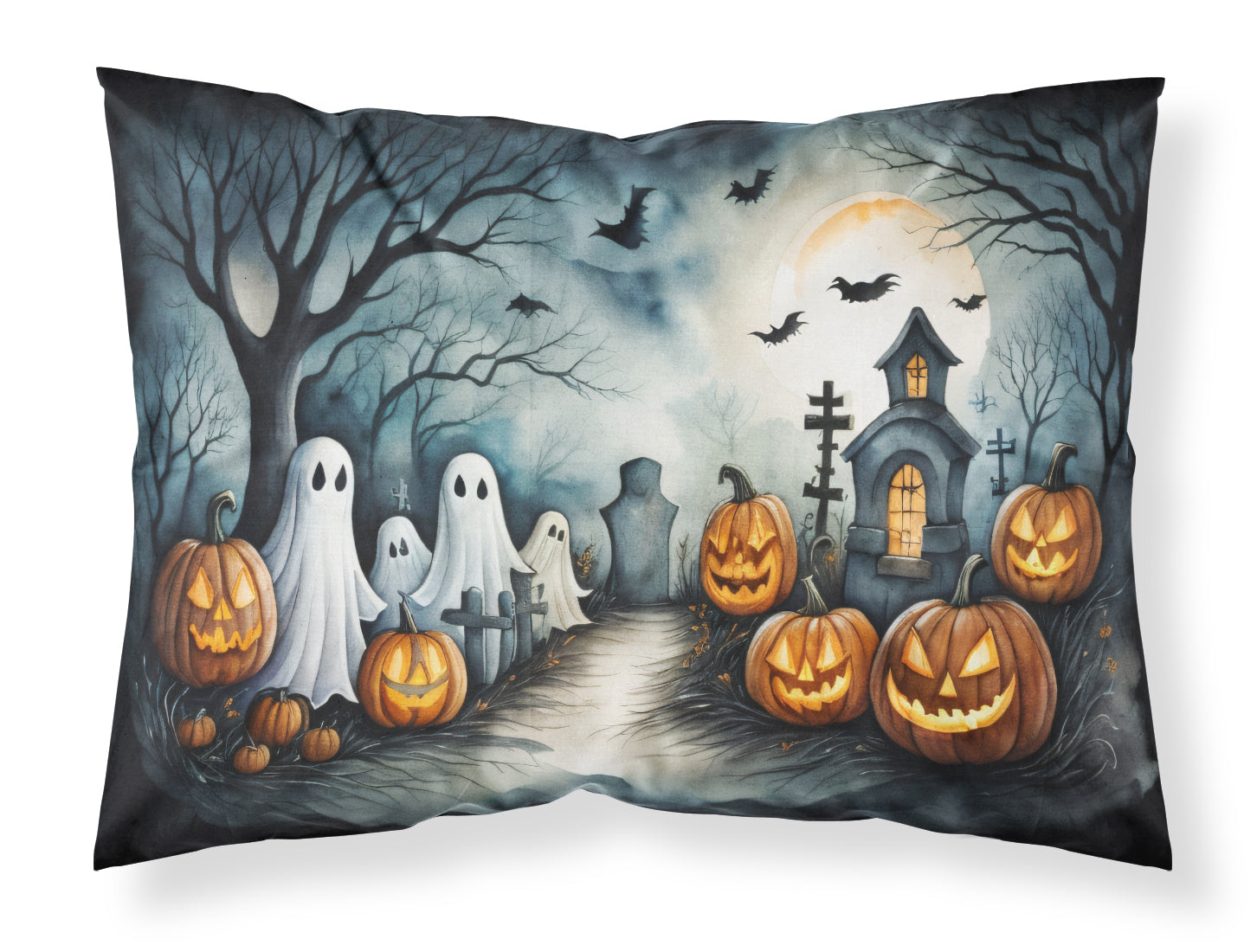 Ghosts Spooky Halloween Standard Pillowcase Lightweight Super Soft Easy Care Decorative Artwork Pillowcase, Standard