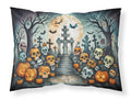 Calaveras Sugar Skulls Spooky Halloween Standard Pillowcase Lightweight Super Soft Easy Care Decorative Artwork Pillowcase, Standard