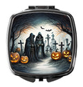 The Grim Reaper Spooky Halloween Compact Mirror Decorative Travel Makeup Mirror for Women Girls Gifts Pocket Makeup Mirror Folding Handheld