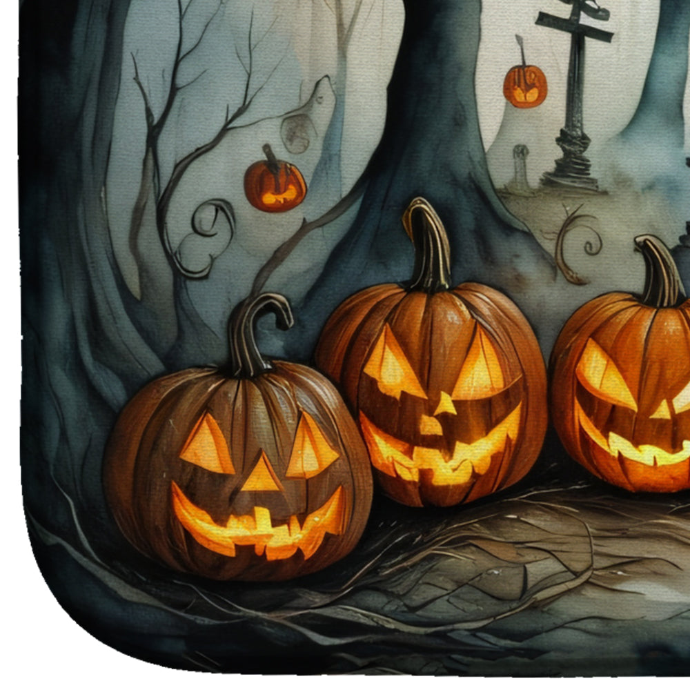 The Weeping Woman Spooky Halloween Dish Drying Mat Absorbent Dish Drying Mat Pad for Kitchen Counter Dish Drainer Mat for Countertop, 14 x 21", Multicolor