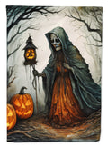The Weeping Woman Spooky Halloween House Flag 28x40 Porch Sleeve Pole Decorative Outside Yard Banner Artwork Wall Hanging, Polyester