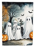 Ghosts Spooky Halloween House Flag 28x40 Porch Sleeve Pole Decorative Outside Yard Banner Artwork Wall Hanging, Polyester