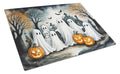 Ghosts Spooky Halloween Cutting Board Tempered Glass Kitchen Cutting Surface, Heat Resistant Chopping, Non-Slip Feet, Food Prep & Serving