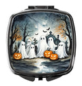 Ghosts Spooky Halloween Compact Mirror Decorative Travel Makeup Mirror for Women Girls Gifts Pocket Makeup Mirror Folding Handheld