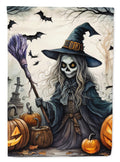 Witch Spooky Halloween House Flag 28x40 Porch Sleeve Pole Decorative Outside Yard Banner Artwork Wall Hanging, Polyester