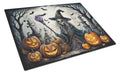 Witch Spooky Halloween Cutting Board Tempered Glass Kitchen Cutting Surface, Heat Resistant Chopping, Non-Slip Feet, Food Prep & Serving