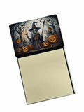 Witch Spooky Halloween Watercolor Sticky Note Holder Refillable Dispenser Desk Accessory 3x3 Pad Gift
