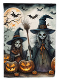 Witches Spooky Halloween House Flag 28x40 Porch Sleeve Pole Decorative Outside Yard Banner Artwork Wall Hanging, Polyester