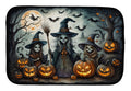 Witches Spooky Halloween Dish Drying Mat Absorbent Dish Drying Mat Pad for Kitchen Counter Dish Drainer Mat for Countertop, 14 x 21", Multicolor