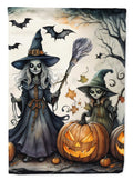 Witches Spooky Halloween House Flag 28x40 Porch Sleeve Pole Decorative Outside Yard Banner Artwork Wall Hanging, Polyester