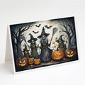 Witches Spooky Halloween Greeting Cards Pack of 8 Blank Cards with Envelopes Whimsical A7 Size 5x7