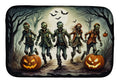 Zombies Spooky Halloween Dish Drying Mat Absorbent Dish Drying Mat Pad for Kitchen Counter Dish Drainer Mat for Countertop, 14 x 21", Multicolor